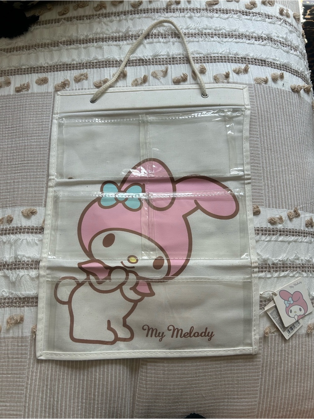 Sanrio My Melody Hanging Organizer in Pink and Cream